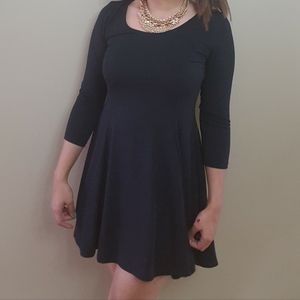 Black fit and flare dress